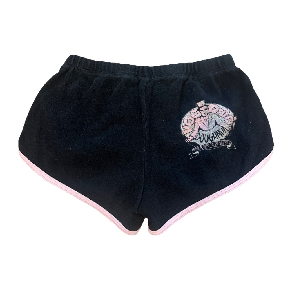 Los Angeles Apparel Voodoo Doughnut Shorts Black Pink Dolphin Booty Size 1 S